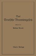 Cover-Bild zum Titel 'Das Deutsche Beamtengesetz (DBG)' von 'Arthur Brand'