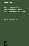 Cover-Bild zum Titel 'Die Preußischen Besoldungsgesetze. Ergänzungsheft 2' von ''