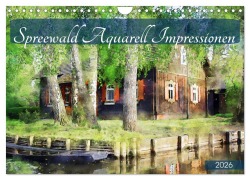 Cover-Bild zum Titel 'Spreewald Aquarell Impressionen (Wandkalender 2026 DIN A4 quer), CALVENDO Monatskalender' von 'Anja Frost'