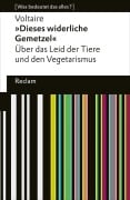 Cover-Bild zum Titel '"Dieses widerliche Gemetzel". Über das Leid der Tiere und den Vegetarismus' von 'Voltaire'