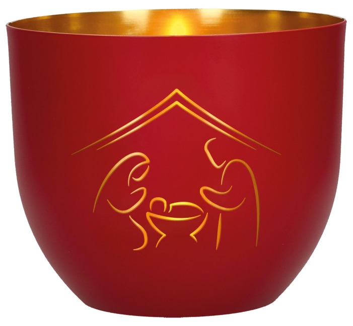 Gesegnete Weihnachten. Windlicht aus Metall - 