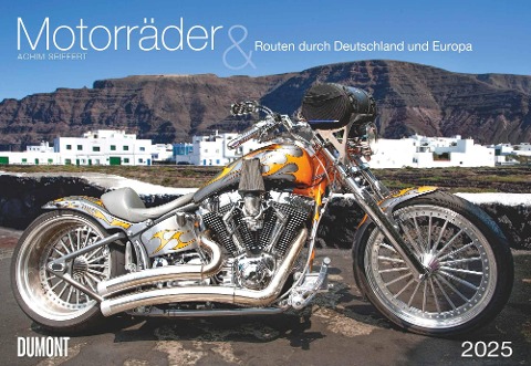 Motorräder & Routen 2025 - Broschürenkalender - mit Schulferientabelle - Format 42 x 29 cm - 