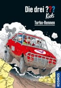 Cover-Bild zum Titel 'Die drei ??? Kids, 81, Turbo-Rennen (drei Fragezeichen Kids)' von 'Boris Pfeiffer'