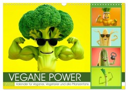 Cover-Bild zum Titel 'Vegane Power - Kalender für Veganer, Vegetarier und alle Pflanzenfans (Wandkalender 2026 DIN A3 quer), CALVENDO Monatskalender' von 'Mb Fotografie'