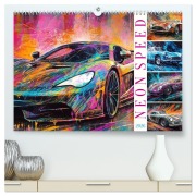 Cover-Bild zum Titel 'Neon Speed (hochwertiger Premium Wandkalender 2026 DIN A2 quer), Kunstdruck in Hochglanz' von 'Cathrin Illgen'