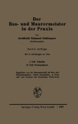 Cover-Bild zum Titel 'Der Bau- und Maurermeister in der Praxis' von 'Edmund Schönauer'