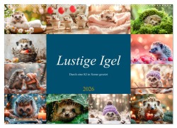 Cover-Bild zum Titel 'Lustige Igel (Wandkalender 2026 DIN A2 quer), CALVENDO Monatskalender' von 'Steffen Gierok-Latniak'