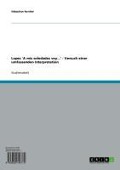 Cover-Bild zum Titel 'Lopes 'A mis soledades voy...' - Versuch einer umfassenden Interpretation' von 'Sebastian Karcher'