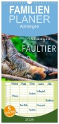 Familienplaner 2026 - Abhängen - Faultier mit 5 Spalten (Wandkalender, 21 x 45 cm) CALVENDO - Peter Roder