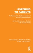 Cover-Bild zum Titel 'Listening to Parents' von 'Janet Atkin, John Bastiani'