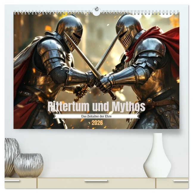 Rittertum und Mythos - Das Zeitalter der Ehre (hochwertiger Premium Wandkalender 2026 DIN A2 quer), Kunstdruck in Hochglanz - Claudia Schimmack