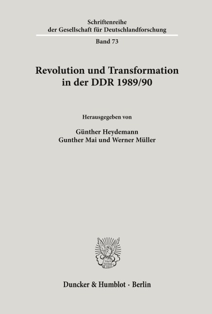 Revolution und Transformation in der DDR 1989/90. - 