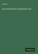Cover-Bild zum Titel 'Zur Kenntniß der Gesellschaft Jesu' von 'Anonym'