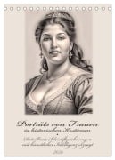 Cover-Bild zum Titel 'Porträts von Frauen in historischen Kostümen (Tischkalender 2026 DIN A5 hoch), CALVENDO Monatskalender' von 'Werner Braun'