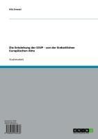 Die Entstehung der ESVP - von der Einheitlichen Europäischen Akte - Nils Dressel