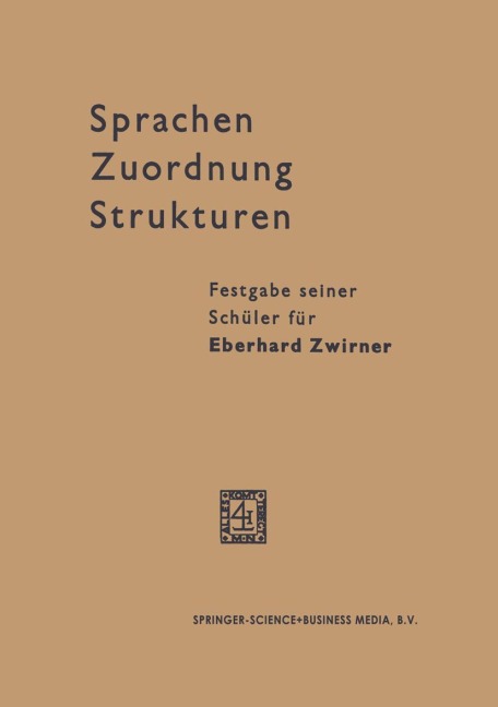 Sprachen - Zuordnung - Strukturen - Hermann Bluhme, Eberhard Zwirner