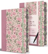 Cover-Bild zum Titel 'Biblia de Apuntes Rvr 1960 Tapa Dura, Rosada Con Flores / Spanish Journalling Bible Rvr 1960 Hardcover Pink with Flowers' von 'Reina Valera Revisada 1960'