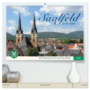 Cover-Bild zum Titel 'Saalfeld an der Saale - mein Streifzug durch die historische Altstadt (hochwertiger Premium Wandkalender 2026 DIN A2 quer), Kunstdruck in Hochglanz' von 'Jana Thiem-Eberitsch'