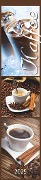 Küchenplaner Kaffee 2025 - Streifen-Kalender 11,3x49x5 cm - Kaffeekalender - mit leckeren Rezepten - Wandplaner - Küchenkalender - Alpha Edition - 