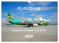 Cover-Bild zum Titel 'Flugzeuge zwischen Himmel und Erde (Wandkalender 2026 DIN A3 quer), CALVENDO Monatskalender' von 'Matthias Merz'