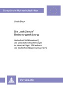 Cover-Bild zum Titel 'Die 'verhüllende' Bedeutungserklärung' von 'Ulrich Bock'
