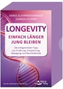 Cover-Bild zum Titel 'Longevity - Einfach länger jung bleiben - Die besten Tipps aus Ernährung, Entspannung, Bewegung und Naturheilkunde' von 'Abbas Schirmohammadi, Sanrea Steiner'