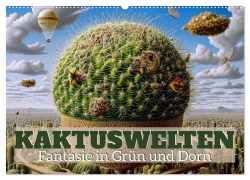 Cover-Bild zum Titel 'Kaktuswelten. Fantasie in Grün und Dorn (Wandkalender 2026 DIN A2 quer), CALVENDO Monatskalender' von 'Hanna Wagner'
