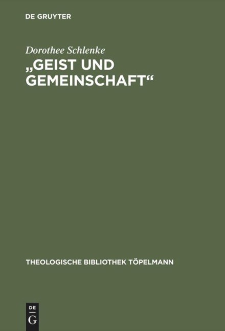 "Geist und Gemeinschaft" - Dorothee Schlenke