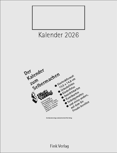 Kalender zum Selbermachen 2026 - Emil Fink