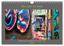 Cover-Bild zum Titel 'Das Jahr ist bunt. Farbe, Freude und Glück für das ganze Jahr. (Wandkalender 2026 DIN A4 quer), CALVENDO Monatskalender' von 'Lena Iliopoulou'