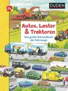 Cover-Bild zum Titel 'Duden 24+: Autos, Laster & Traktoren: Das große Wimmelbuch der Fahrzeuge' von 'Christina Braun'