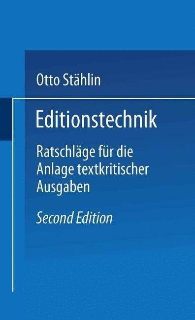 Editionstechnik - Otto Stählin