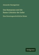 Cover-Bild zum Titel 'Das Ramayana und die Rama-Literatur der Inder' von 'Alexander Baumgartner'
