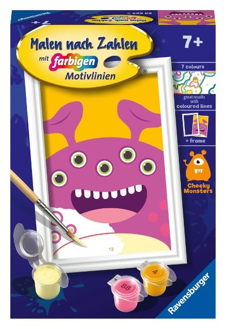 Ravensburger Malen nach Zahlen 23629 - Lila Monster - Kinder ab 7 Jahren - 