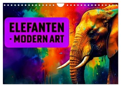 Cover-Bild zum Titel 'Elefanten - modern Art (Wandkalender 2026 DIN A4 quer), CALVENDO Monatskalender' von 'Susan Michel'