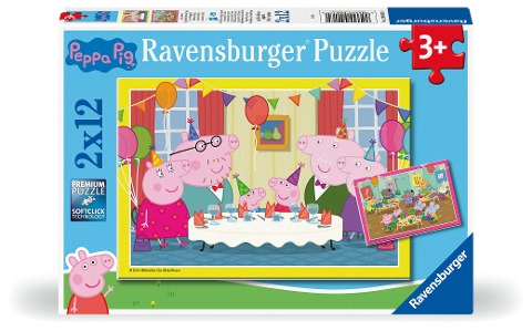 Kinderpuzzle 2x12 Teile - Peppa Wutz - Zeit zu feiern! - 