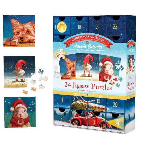 Puzzle Adventkalender - Weihnachtstiere. 1200 Teile - 
