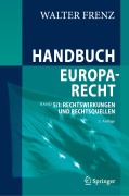 Cover-Bild zum Titel 'Handbuch Europarecht' von 'Walter Frenz'