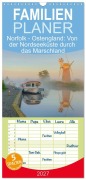 Cover-Bild zum Titel 'Familienplaner 2027 - Norfolk - Ostengland: Von der Nordseeküste durch das Marschland mit 5 Spalten (Wandkalender, 21 x 45 cm) CALVENDO' von 'Joana Kruse'