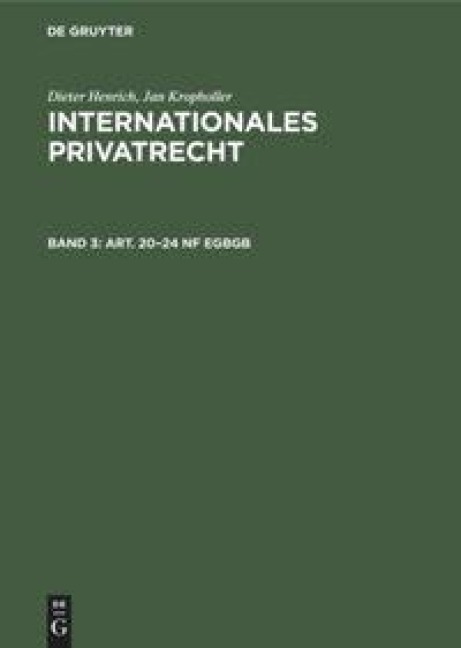 Art. 20-24 nF EGBGB - Jan Kropholler, Dieter Henrich