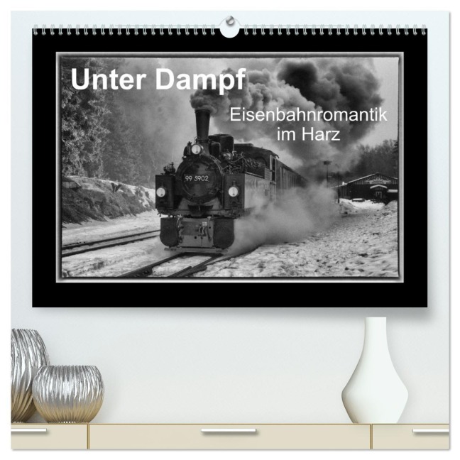 Unter Dampf - Eisenbahnromantik im Harz (hochwertiger Premium Wandkalender 2026 DIN A2 quer), Kunstdruck in Hochglanz - Marion Maurer