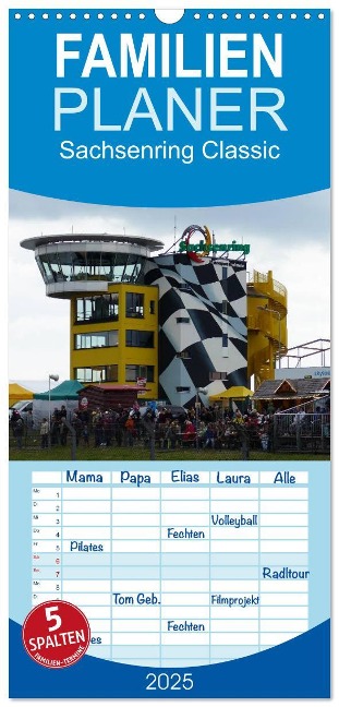 Familienplaner 2025 - Sachsenring Classic mit 5 Spalten (Wandkalender, 21 x 45 cm) CALVENDO - Heiko Richter