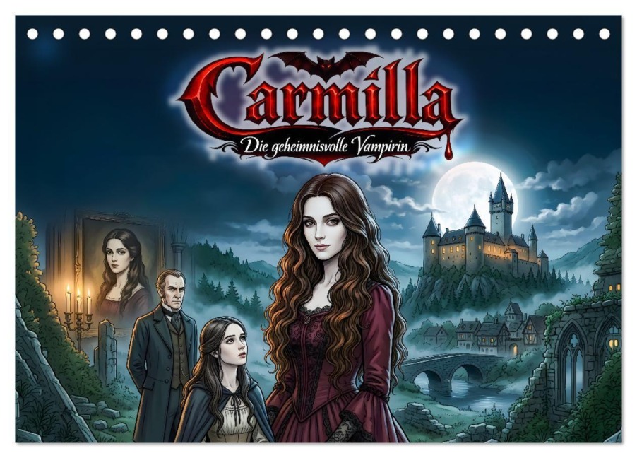 Carmilla - Die geheimnisvolle Vampirin (Tischkalender 2027 DIN A5 quer), CALVENDO Monatskalender - Pixs:Sell