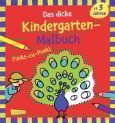 Cover-Bild zum Titel 'Ausmalbilder für Kita-Kinder: Das dicke Kindergarten-Malbuch: Punkt-zu-Punkt' von 'Imke Sörensen'