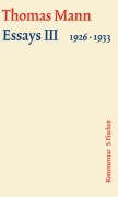 Cover-Bild zum Titel 'Essays III 1926-1933' von 'Thomas Mann'