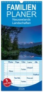 Cover-Bild zum Titel 'Familienplaner 2026 - Neuseelands Landschaften mit 5 Spalten (Wandkalender, 21 x 45 cm) CALVENDO' von 'René Ehrhardt Photography'