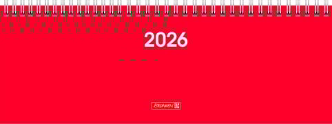 Cover-Bild zum Titel 'BRUNNEN 1077261016 | Querterminbuch Mod. 772 2026 | 297×105 mm, Karton, rot' von ''