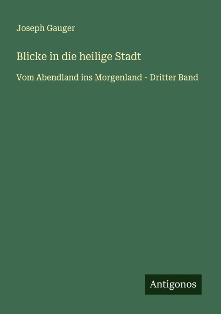 Blicke in die heilige Stadt - Joseph Gauger
