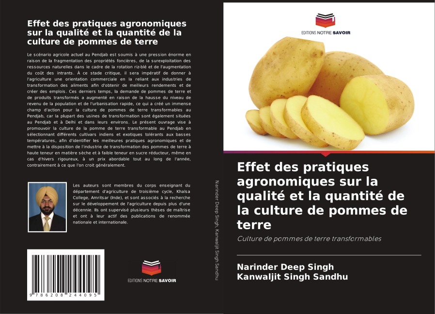 Effet des pratiques agronomiques sur la qualité et la quantité de la culture de pommes de terre - Narinder Deep Singh, Kanwaljit Singh Sandhu