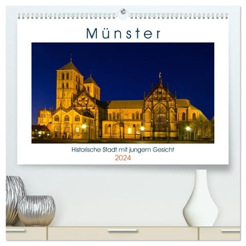 Münster - Historische Stadt mit jungem Gesicht (hochwertiger Premium Wandkalender 2024 DIN A2 quer), Kunstdruck in Hochglanz - Paul Michalzik